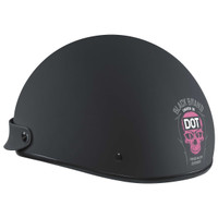 Black Brand Cheater .50 Helmet Matte Black/Pink
