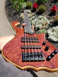  Divinity 5 string Hypnos black box burl and camphor burl  bass