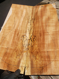 Spalted Curly flame maple Bookmatch 9.10.24.C
