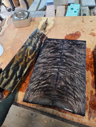 Quilted maple black dyed saya scales 1