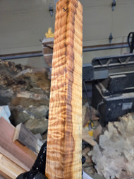quilted maple turning spindle  D 1.20.26.