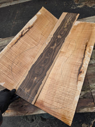 flame maple or quilt maple  Bookmatch with ziricote 3pc top