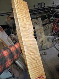 Flame / curly maple turning spindle  1 3.10.26