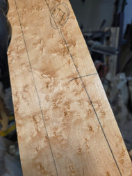 birdseye maple neck blank  1" thick  Xl A.