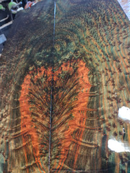 Green Dyed and Stabilized redwood burl bookmatch B 11.18.2022