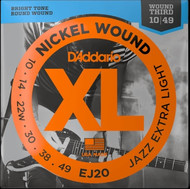 D'Addario EJ20 10-49 Jazz Extra Light, XL Nickel Electric Guitar Strings