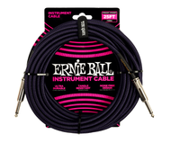 Ernie Ball 25' Braided Straight / Straight Instrument Cable - Purple Black