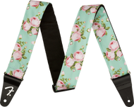Fender Floral Strap, Surf Green, 2"