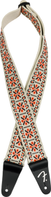 Fender Pasadena Woven Strap, Lattice Orange, 2"