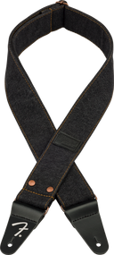 Fender® x Wrangler® Riveted Denim Strap, Black