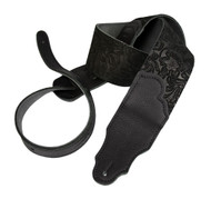 Franklin Embossed Suede Blk-Blk Strap FSSE-BK-BK