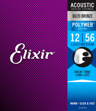 Elixir® 11075 Acoustic 80/20 with POLYWEB® Coating 12-56