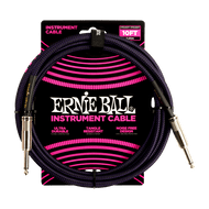 Ernie Ball 6393 10ft Straight/straight Purple Black Cable