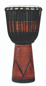 Latin Percussion LP713LB - World Beat Wood Art Large Djembe BLK/BRN 