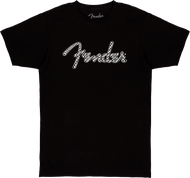 Fender® Spaghetti Wavy Checker Logo Tee, Black, XL