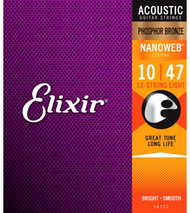 Elixir 16152 12-String Phosphor Bronze Nanoweb 10-47