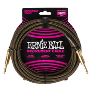 Ernie Ball Braided Instrument Cable Straight/Straight 18ft - Pay Dirt