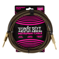 Ernie Ball Braided Instrument Cable Straight/Straight 10ft - Pay Dirt