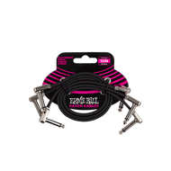 Ernie Ball 6222 12in 3-pk Flat Ribbon Patch Cable