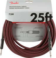 Fender Professional Series Instrument Cable, 25', Red Tweed