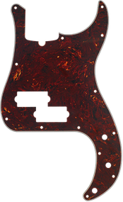 Fender Pickguard, Precision Bass®, 13-Hole Mount (with Truss Rod Notch), Tortoise Shell, 4-Ply
