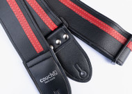 Couch Black With Red Racer X Guitar Strap