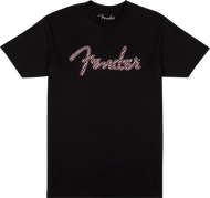  Fender® Spaghetti Logo Wavy Checker Tee, Pink Checker, L