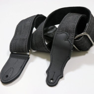 Franklin 2in Distress Canvas/Leather Black