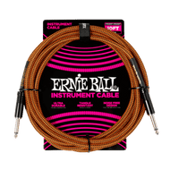 Ernie Ball Braided Instrument Cable Straight/Straight 10ft - Pumpkin Pie