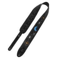 Levys M4MN-BLK Black SunMoon Strap
