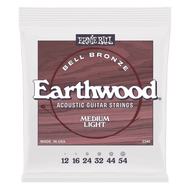 Ernie Ball Medium Light Earthwood Bell Bronze Acoustic Guitar Strings 12-54