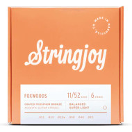 Stringjoy Foxwoods | Super Light Gauge (11-52) Coated Phosphor Bronze Acoustic Guitar Strings