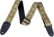 Gretsch® Alternating Gold Penguins Strap, Black