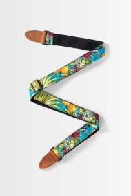 Kala Hibiscus Teal USA Made Ukulele Strap