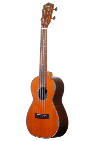 Ohana Soprano Solid Cedar-Rosewood Gloss Ukulele