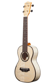 Ohana Concert Quilted Eucalyptus Abalone Rosette Ukulele