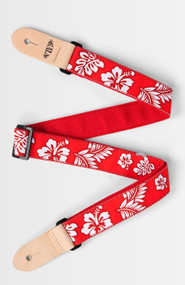 Kala STP-P-HIBISCUS-RD Red Uke Strap