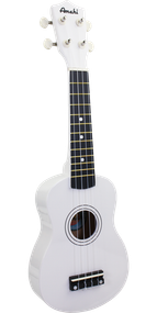 Amahi Jelly Bean Coconut White Ukulele w/bag