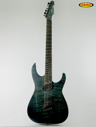  Used ESP LTD M-1000MS Multi-Scale, See-Thru Black Satin, w/case