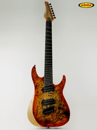 Used Schecter Reaper-7 Multiscale, Satin Inferno Burst