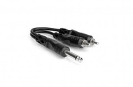 Hosa YPR124  Y Cable, 1/4 in TS to Dual RCA