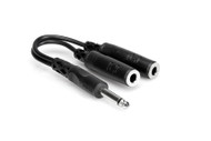 Hosa YPP111 Y Cable, 1/4" TS to Dual 1/4" TSF