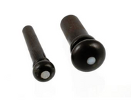 Allparts BP-2847-080 Unslotted Ebony Bridge Pins