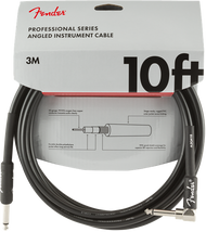 Fender Professional Series Instrument Cable, Straight-Angle, 10', Black