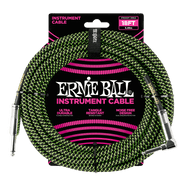 Ernie Ball 18ft Braided Cable Blk/Grn P06082