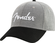 Fender® Hipster Dad Hat, Gray and Black, One Size Fits Most