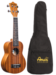 Amahi UK210S Soprano Mahogany w/bag
