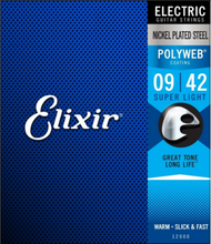 Elixir®  12000 Electric Nickel Plated Steel Strings with POLYWEB 9-42