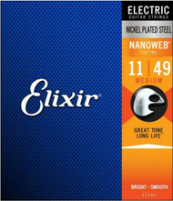  Elixir® 12102 Electric Nickel Plated Steel Strings with NANOWEB® 11-49