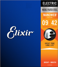 Elixir® 12002 Electric Nickel Plated Steel Strings with NANOWEB® 9-42